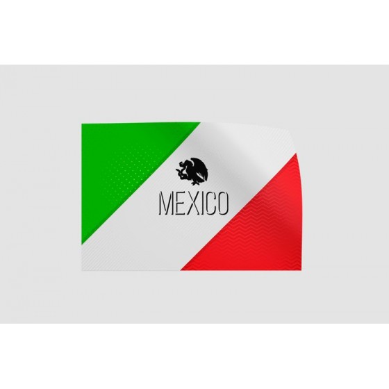 Mexico Flag Style 17 Sticker