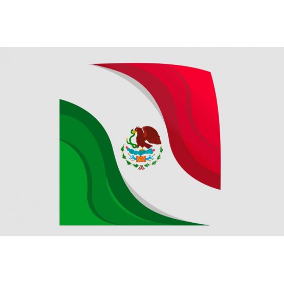 Mexico Flag Style 19 Sticker