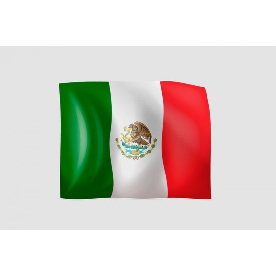 Mexico Flag Style 2 Sticker
