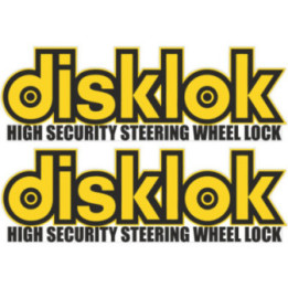 Disklok Stickers – Steering Wheel Security Car Decals (2-Pack)