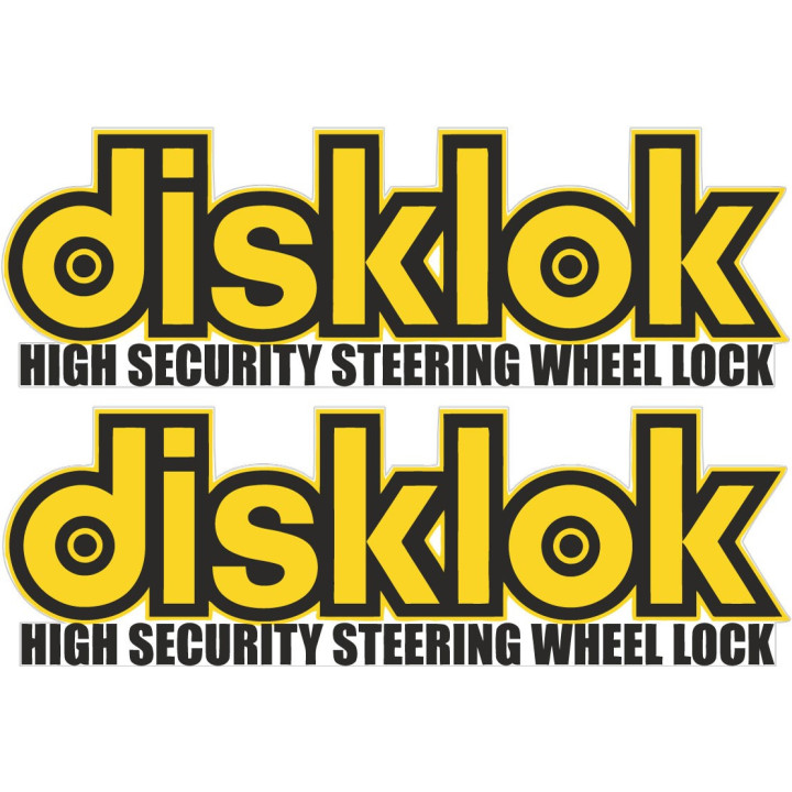 Disklok Stickers – Steering Wheel Security Car Decals (2-Pack)