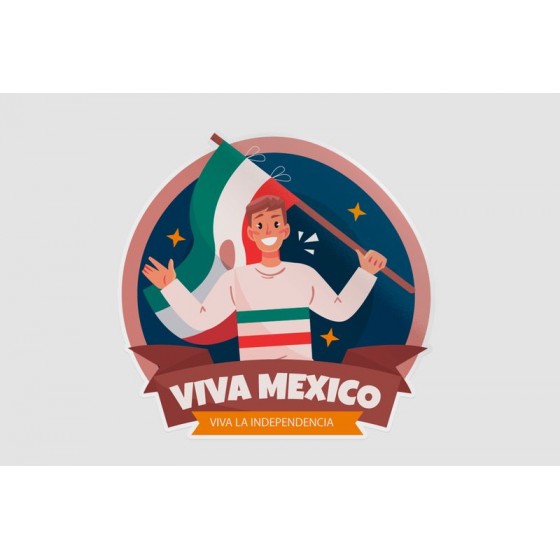 Mexico Flag Style 26 Sticker