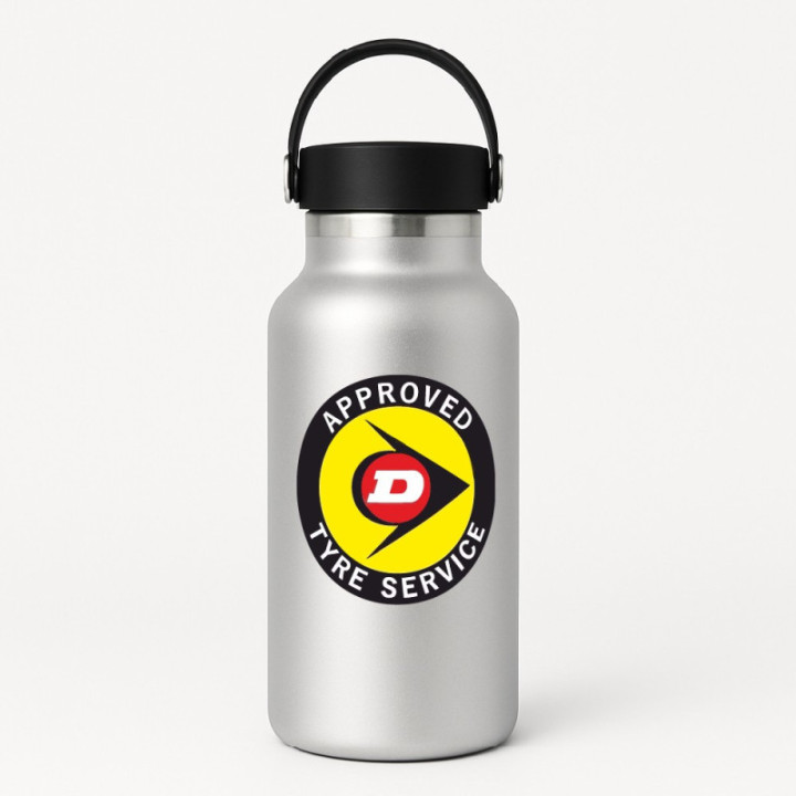 2x Dunlop Approved Tyre Service Stickers Decals - DecalsHouse