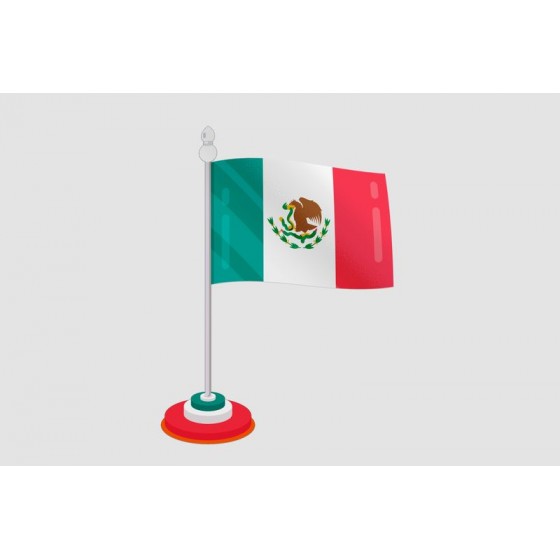 Mexico Flag Style 29 Sticker
