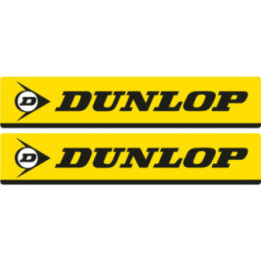 Dunlop DH Stickers – Historic Racing Tyre Sponsor Decals (2-Pack)