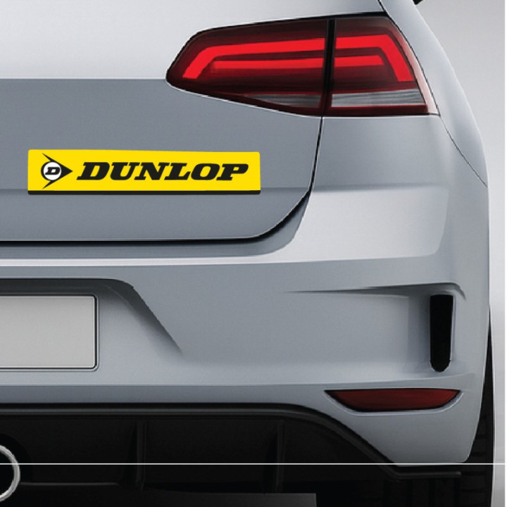 Dunlop DH Stickers – Historic Racing Tyre Sponsor Decals (2-Pack)
