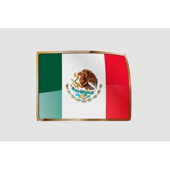 Mexico Flag Style 35 Sticker