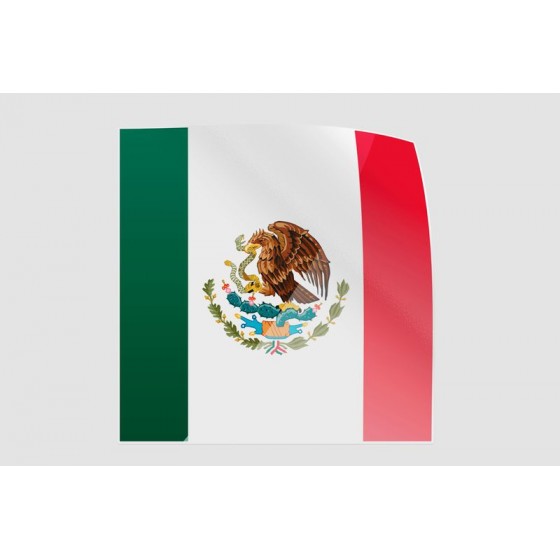 Mexico Flag Style 37 Sticker