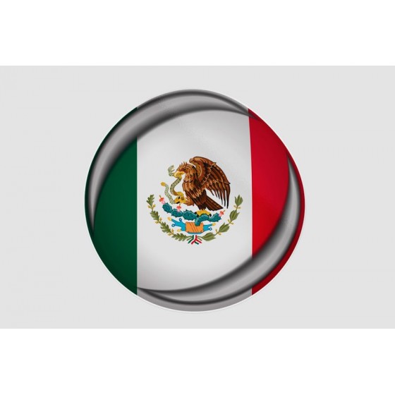 Mexico Flag Style 40 Sticker