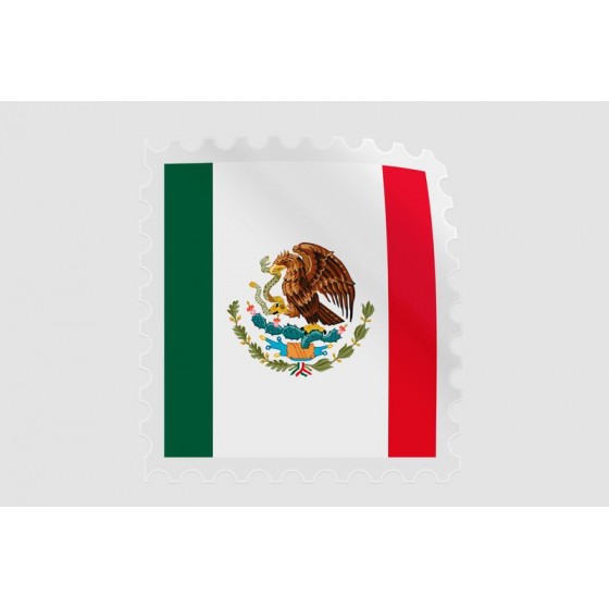 Mexico Flag Style 41 Sticker