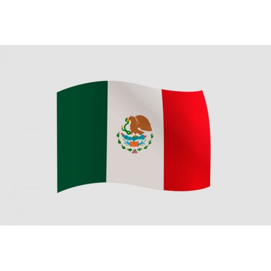 Mexico Flag Style 43 Sticker