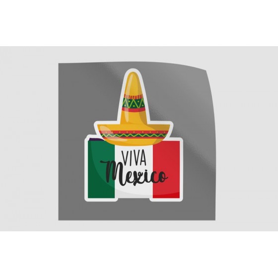 Mexico Flag Style 47 Sticker