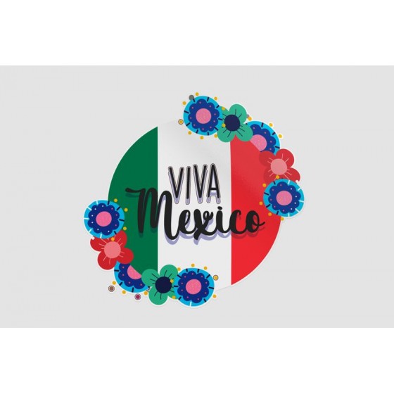 Mexico Flag Style 48 Sticker
