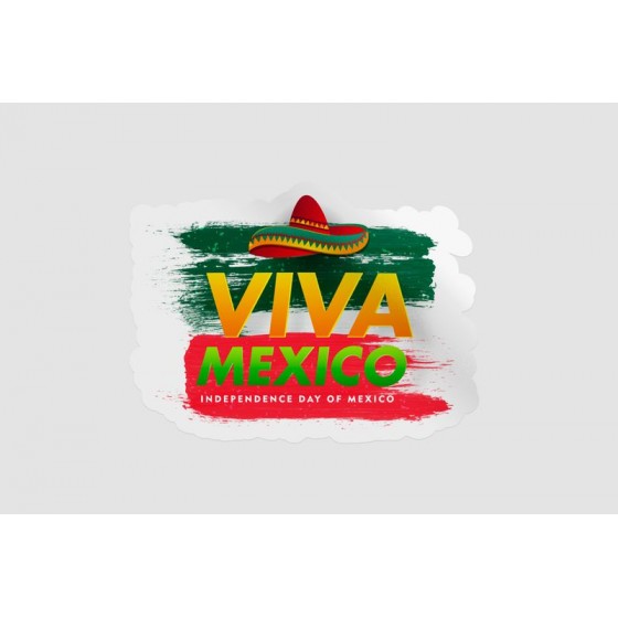 Mexico Flag Style 51 Sticker