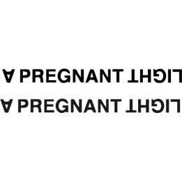 A Pregnant Light Stickers – Black Metal Decals (2-Pack)