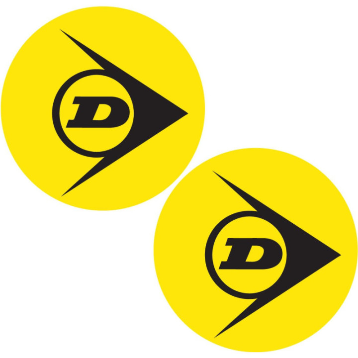 2x Dunlop Round Stickers Decals - DecalsHouse