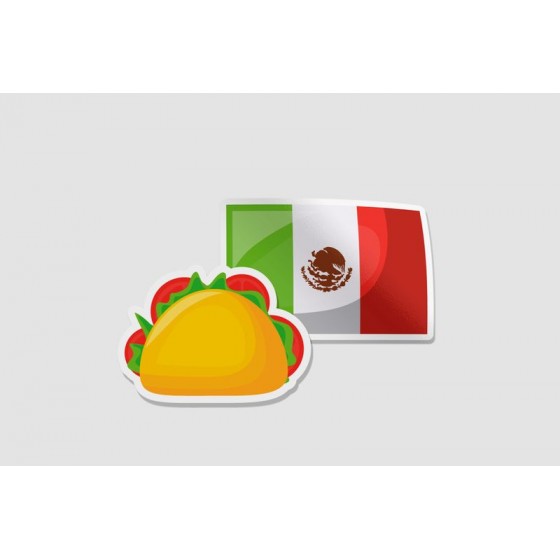 Mexico Flag Style 58 Sticker