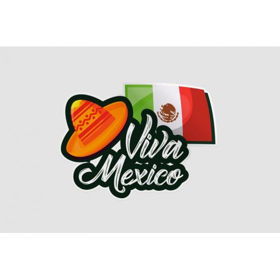 Mexico Flag Style 59 Sticker
