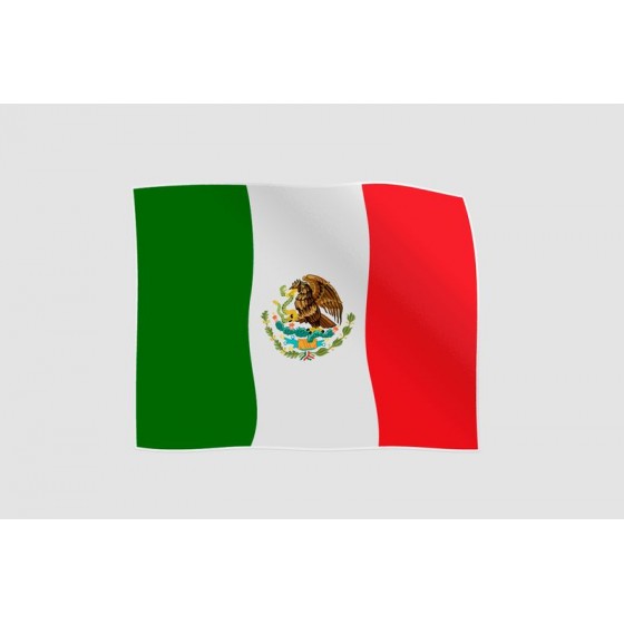 Mexico Flag Style 6 Sticker