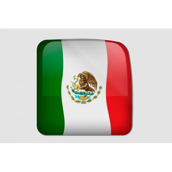 Mexico Flag Style 7 Sticker