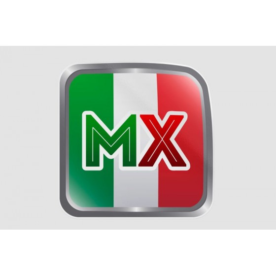 Mexico Flag Style 76 Sticker