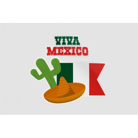 Mexico Flag Style 83 Sticker