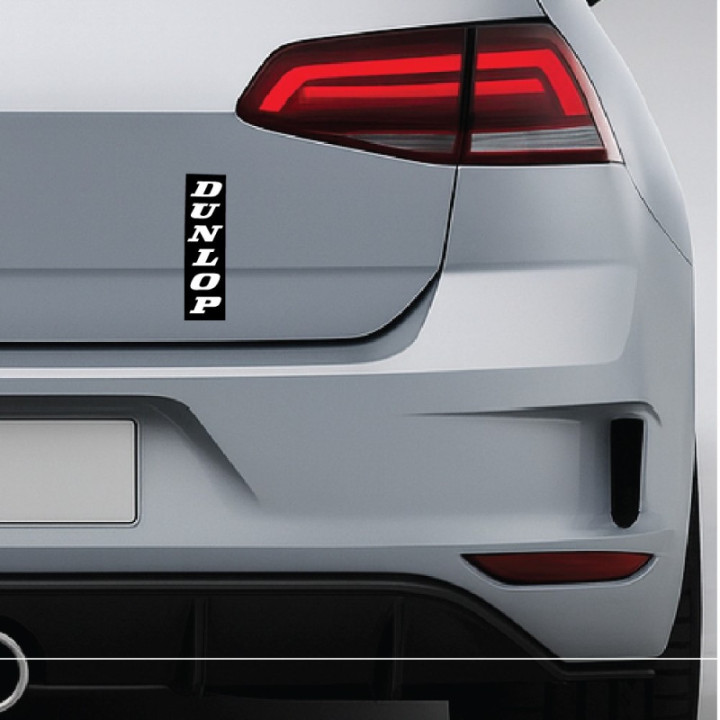 2x Dunlop Vertical Black And White Stickers Decals - DecalsHouse