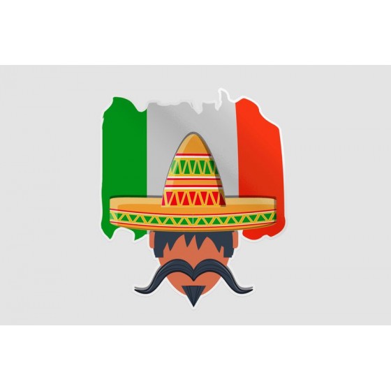 Mexico Flag Style 88 Sticker