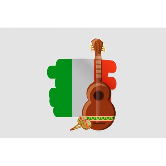 Mexico Flag Style 91 Sticker