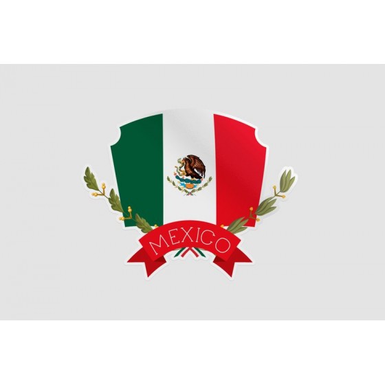 Mexico Flag Style 93 Sticker