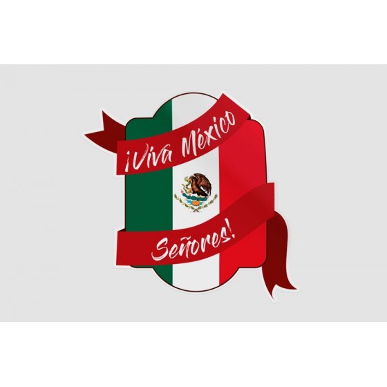 Mexico Flag Style 95 Sticker