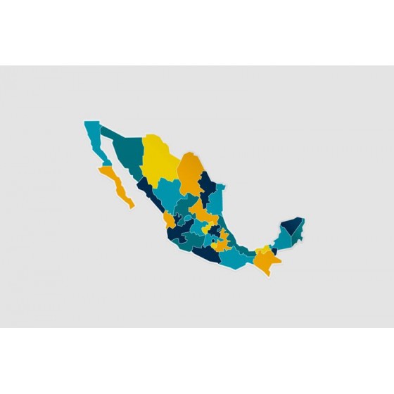 Mexico Map Style 63 Sticker
