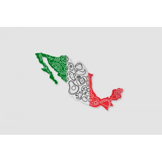 Mexico Map Style 66 Sticker