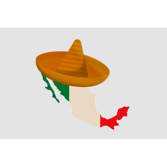 Mexico Map Style 72 Sticker