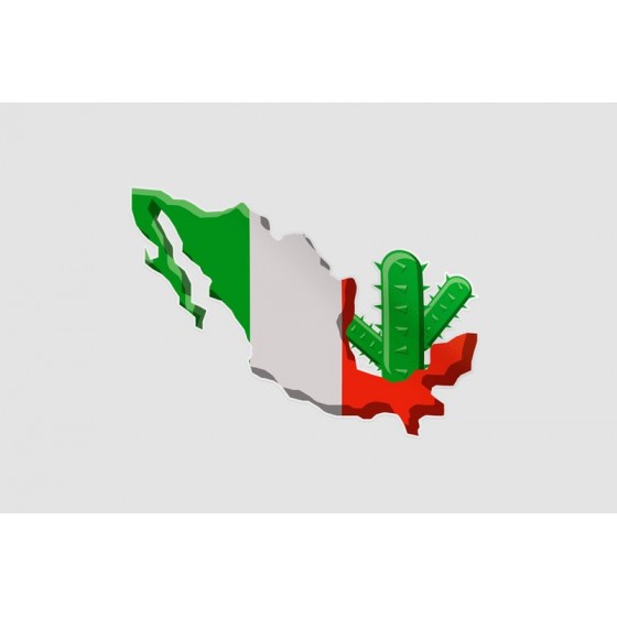 Mexico Map Style 76 Sticker