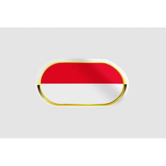 Monaco Flag Badge Sticker