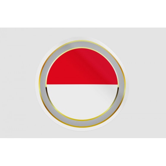 Monaco Flag Badge Style 3...