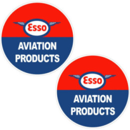 2x Esso Aviation Products Stickers Decals - DecalsHouse