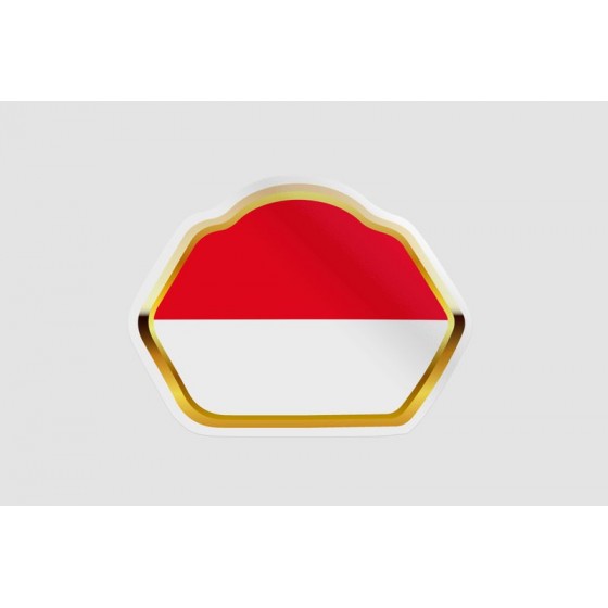 Monaco Flag Badge Style 4...