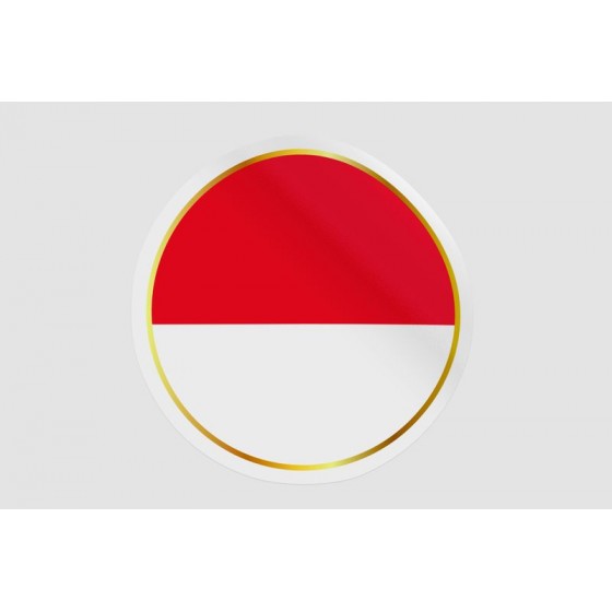 Monaco Flag Badge Style 6...