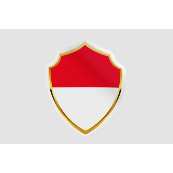 Monaco Flag Badge Style 8...
