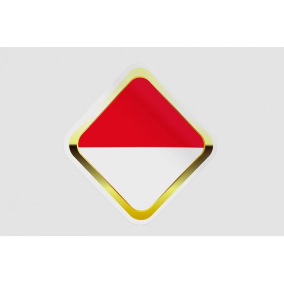 Monaco Flag Badge Style 9...