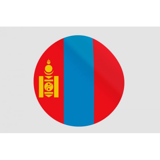 Mongol Flag Style 20 Sticker