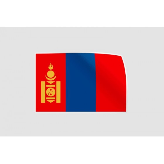 Mongolia Flag Style 2 Sticker