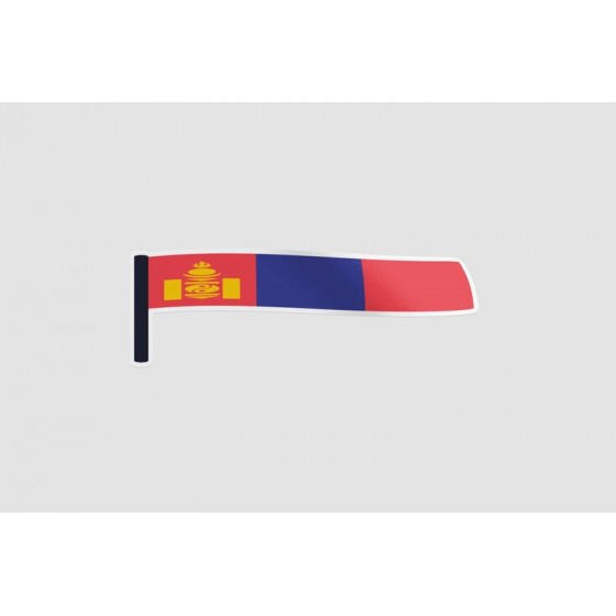 Mongolia Flag Style 5 Sticker