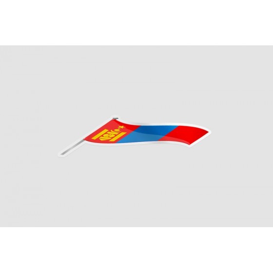 Mongolia Flag Style 6 Sticker