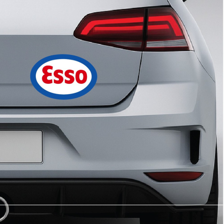 Esso Racing Stickers – Classic Motor Racing Sponsor Decals (2-Pack)