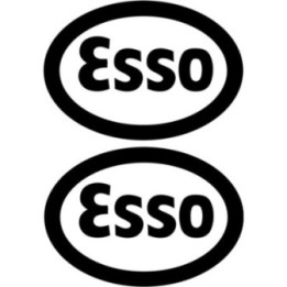 2x Esso Style 2 Stickers Decals - DecalsHouse