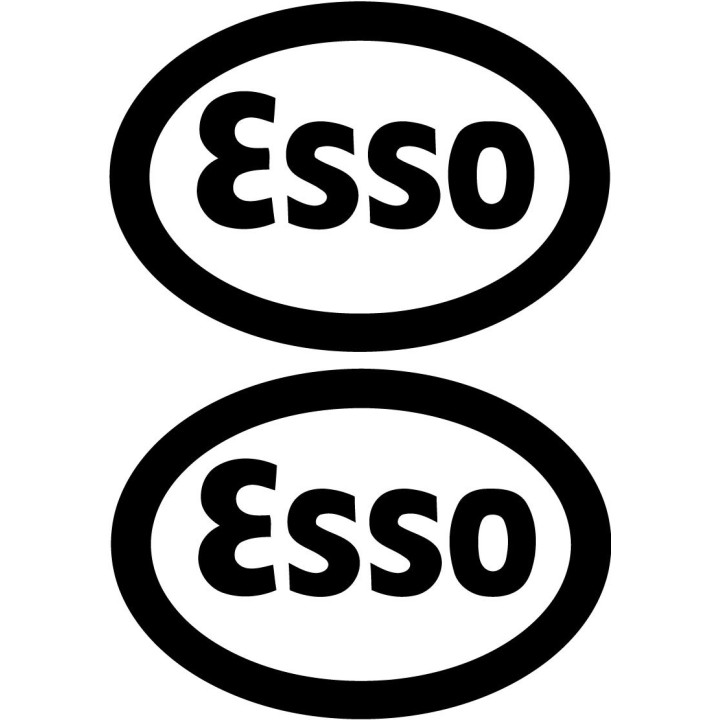 2x Esso Style 2 Stickers Decals - DecalsHouse