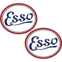 2x Esso Style 5 Stickers Decals - DecalsHouse